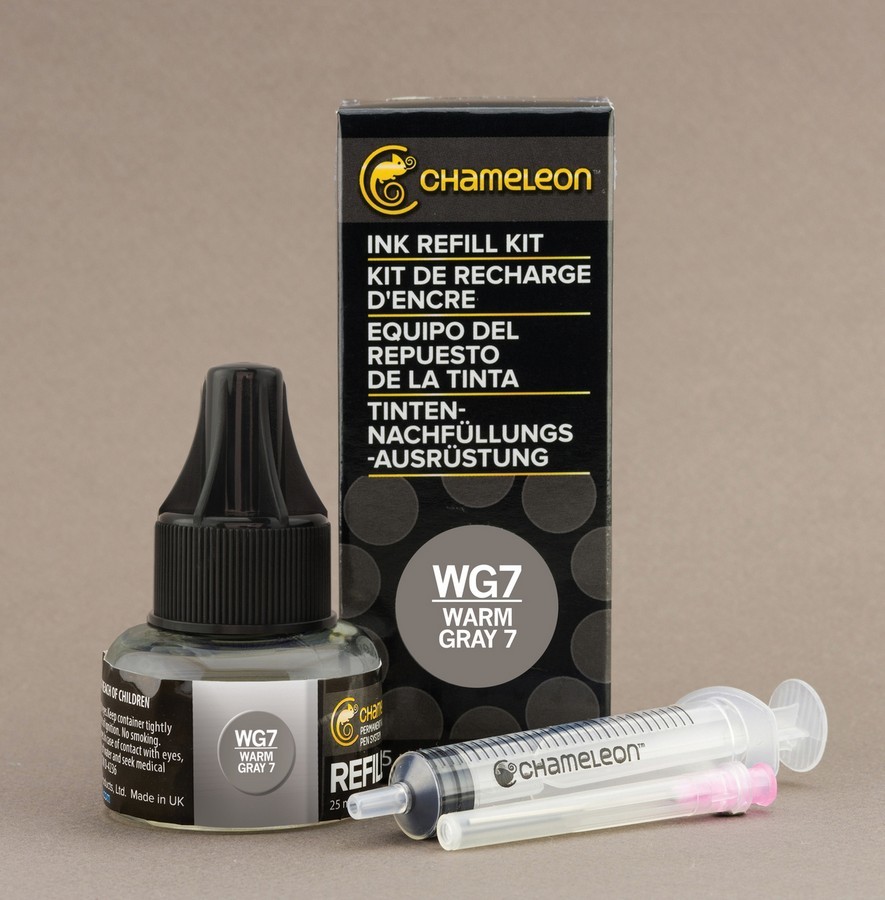 Чорнило для заправки маркера Chameleon 25 мл - Warm Grey 7 (теплий сірий, WG7), CT9052