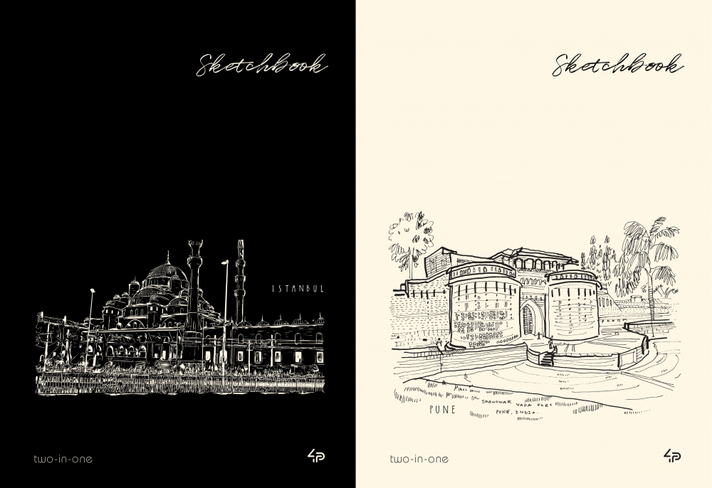 Блокнот А5 "Two in one sketch book", Pune, 903252, TM Profiplan