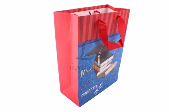 Подарочный пакет "Выпускник" 18*8,5*24 см, 3-2421