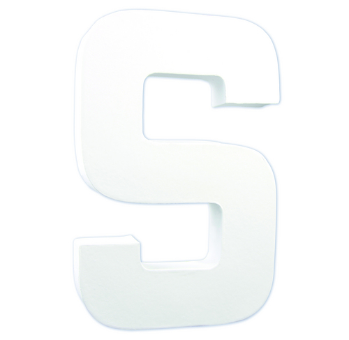 Заготовка из папье-маше Буква "S" 3*13,5*20,5 см, AC718C ТМ "Clairefontaine"