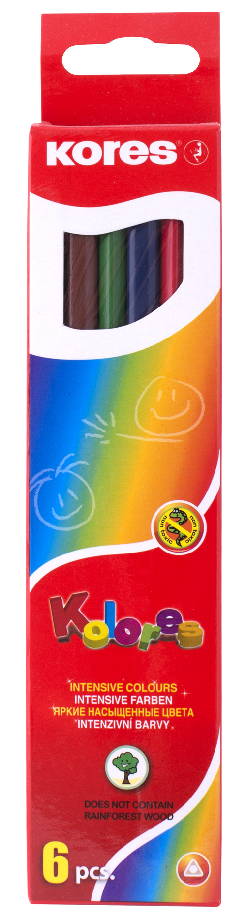 Outlet20 Олівці кольорові, трикутні,3мм,,6шт. (К93306) (К100306)/1029718