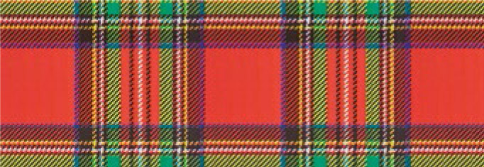 Картон дизайнерский цветной 300 г 20*30 см Шотландская клетка красно-зеленая UR-12722253R