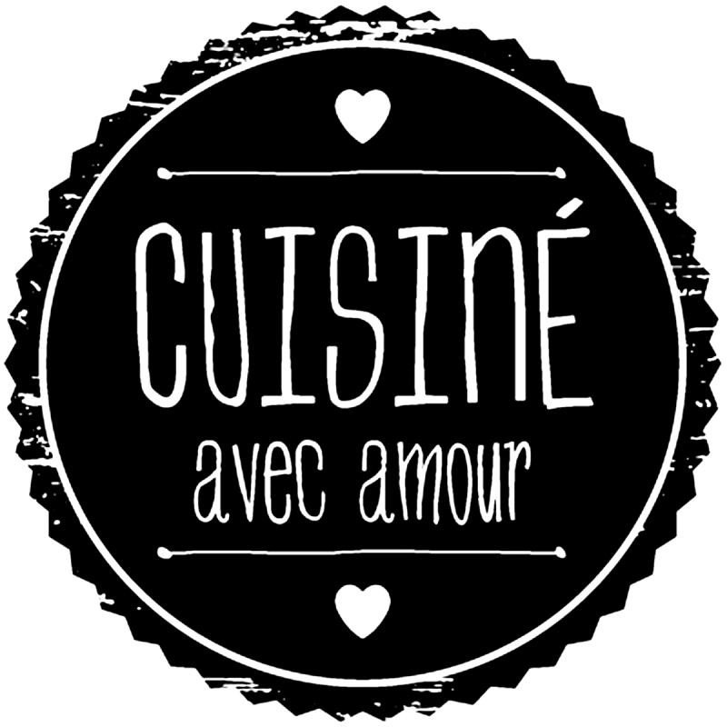 Штамп дерев`яний d=3,5 см Cuisine avec amour/Готуємо з любов`ю, 10004120 ТМ "Artemio"