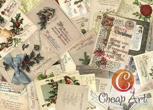 Карта декупажна А4 Christmas greetings, 45 г/м², 007402