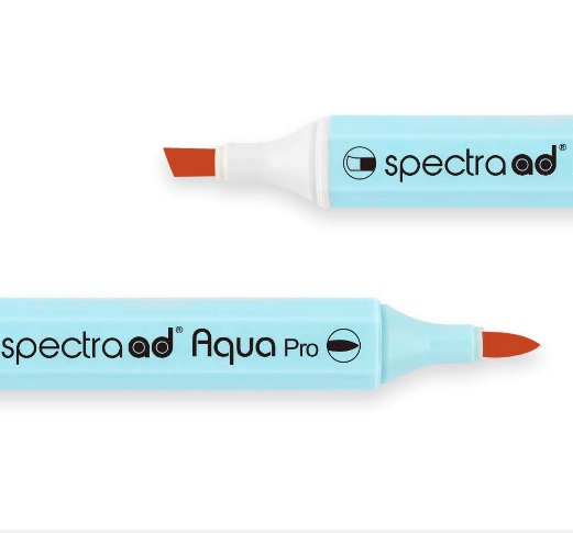 Маркер двосторонній на водній основі Spectra AD 009 Вермілліон помаранчевий, 009-SADAQP