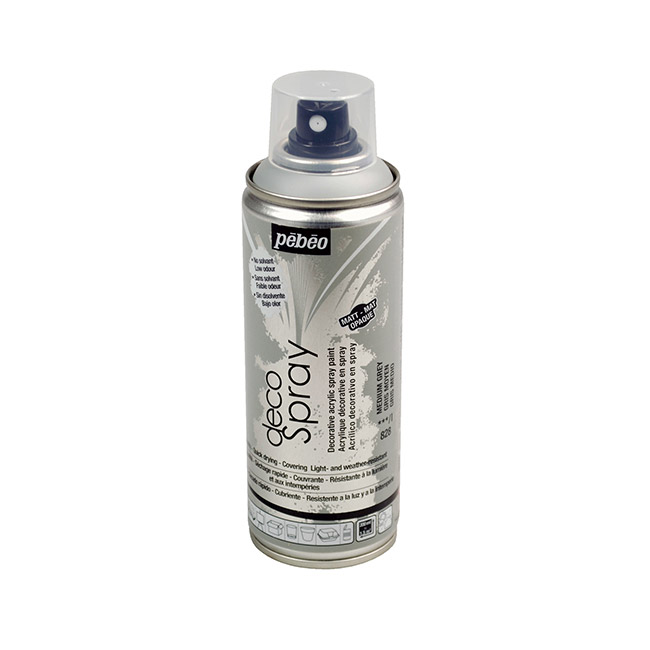 Фарба-спрей акрилова DecoSpray 200 мл, світло-сірий, 828 ТМ "Pebeo"