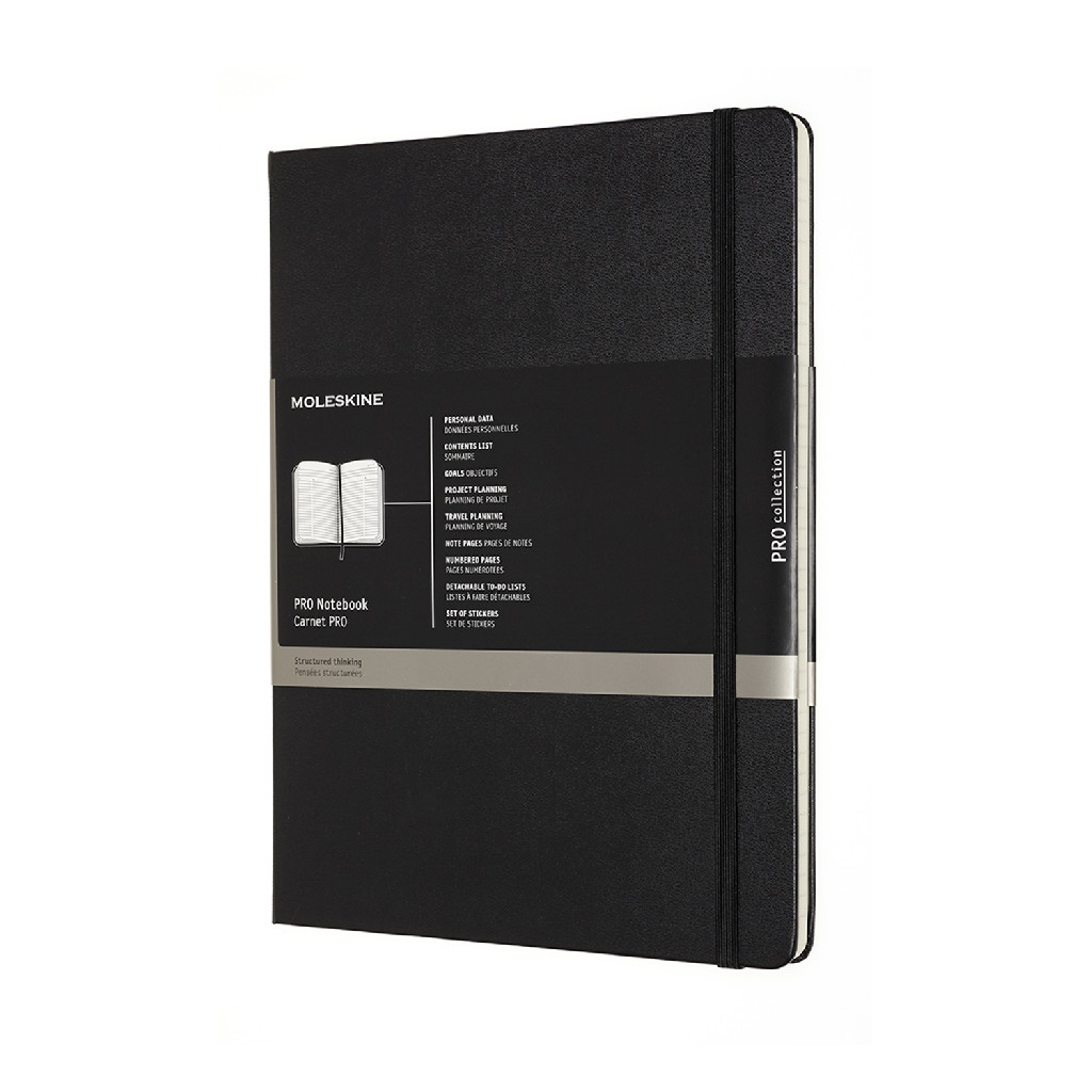 Записник Чорний недатований великий, Moleskine PRO, PROPFNTB4HBK