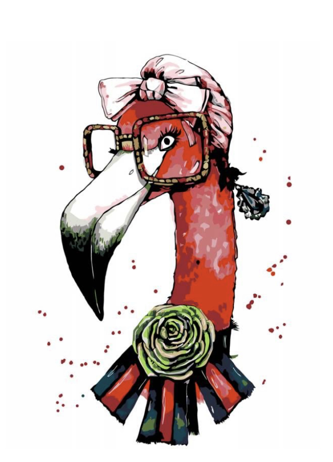 Набір-стандарт, картина за номерами "Fashion Flamingo" 35*45 см, Rosa Start