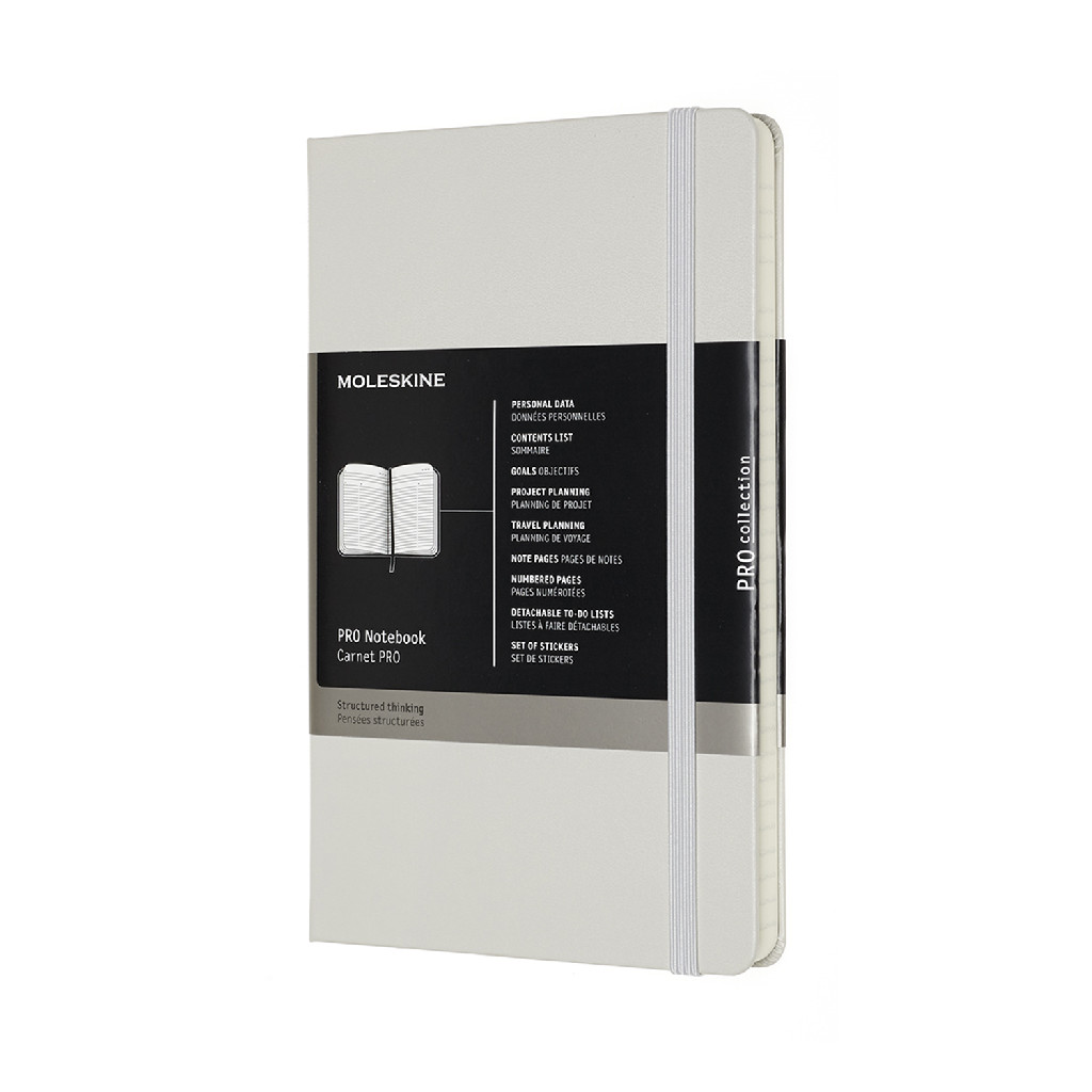 Записник недатований Сірий середній, Moleskine PRO, PROPFNTB3HG24