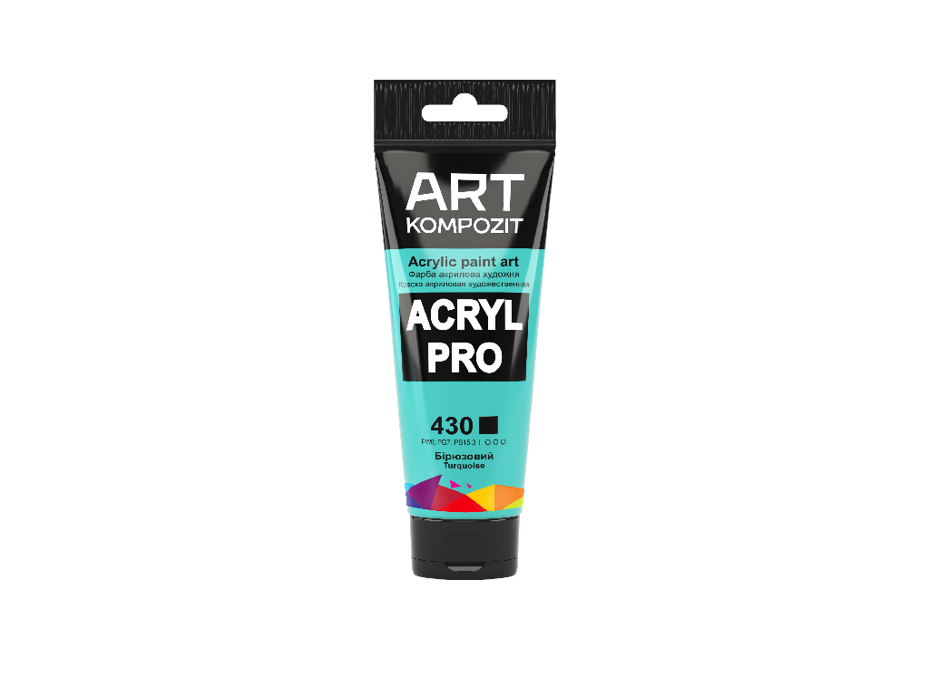Краска акриловая ART Kompozit 430 бирюзовый 0,075 л туба 3