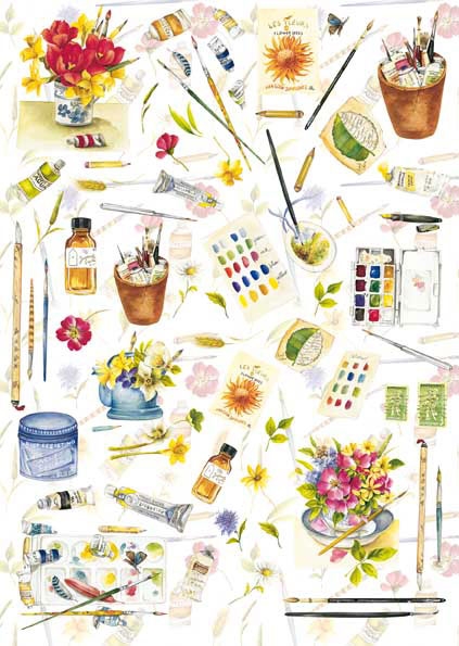 Карта декупажная 50*70 см, В мастерской художника 60 г/м², EAS.233 Calambour