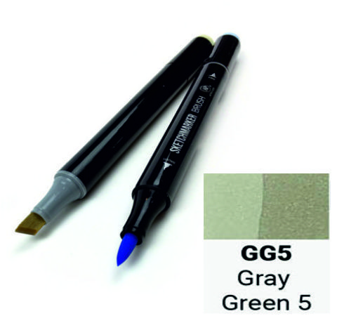 Маркер двухсторонний SKETCHMARKER Brush Серо-зеленый 5, SMB-GG5 3