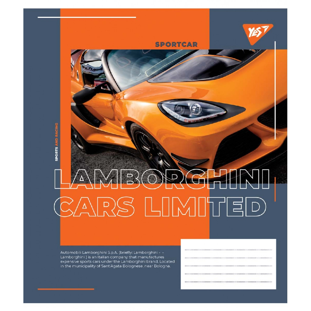 Зошит 36 кл. YES Limited cars, 765008