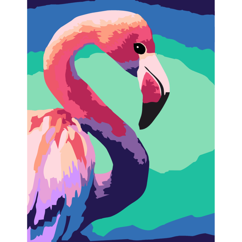 Картина по номерам "Pink Flamingo" 35*45 см, Rosa Start