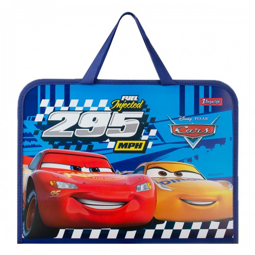 Папка-портфель на блискавці з ткан. ручками "Cars", 1 Вересня, 491855