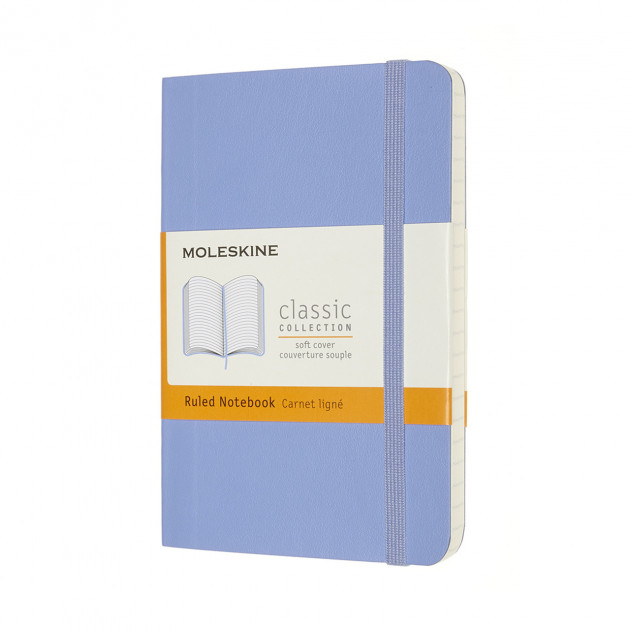 Записник Блакитна Гортензія м`який кишеньк. лінійка, Moleskine Classic, QP611B42