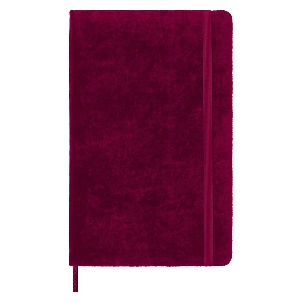 Записник Червоний середній лінійка+бокс, Moleskine Velvet, LCNBVELVQP060C