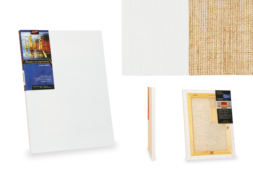 Подрамник, 20*40 см, мелкое зерно, маслянный грунт, лен, ROSA