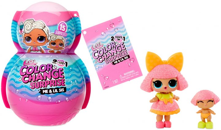 Игровой набор с куклой L.O.L SURPRISE! "Color change Me&My" 2в1–КРОШКА ТА СЕСТРИЧКА, 580614