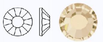 Стрази фольговані 00030 Hon/497-11-612/CRYSTAL- ss8 (2,3-2,5 мм, 40 шт.) M.C.Rose VIVA12