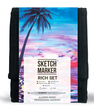 Набор маркеров SketchMarker Rich, 12 шт+сумка органайзер, SM-12RICH 2