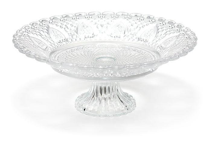 Фруктовница стеклянная 30 см, на подставке, 543-112