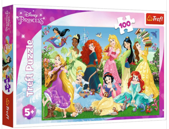 Пазл "100 Glitter" - Спогади про Белу та Аріель. Disney Princess, Trefl, 14819