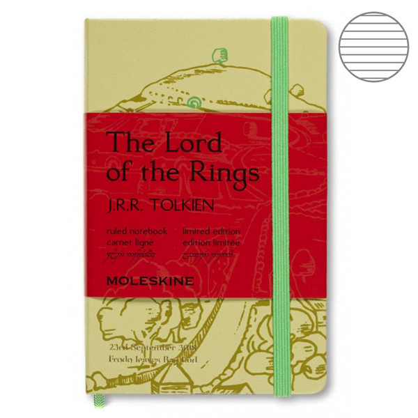Записник Салатовий кишеньк. лінійка, Moleskine Lord of the Rings, LELRMM710SH