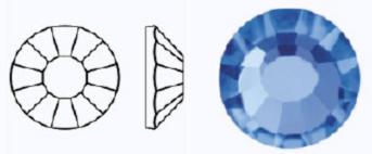 Стрази фольговані 30050/497-11-612/SAPPHIRE- ss6 (1,9-2,1 мм, 40 шт.) M.C.Rose VIVA12