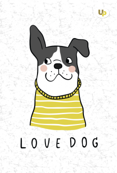 Блокнот А5 "Dog lady", 00206, TM Profiplan 