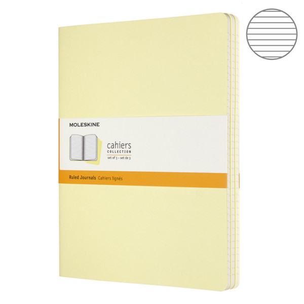 Записник Ніжний Жовтий великий лінійка, Moleskine Cahier, CH021M23