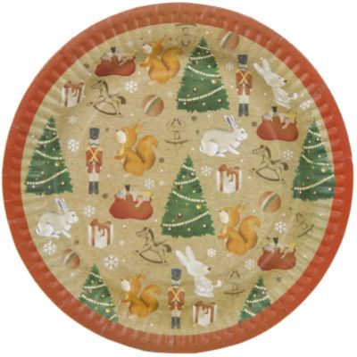 Тарілка пап. Зимова Фантазія, 23 см 6 од., 1502-3272