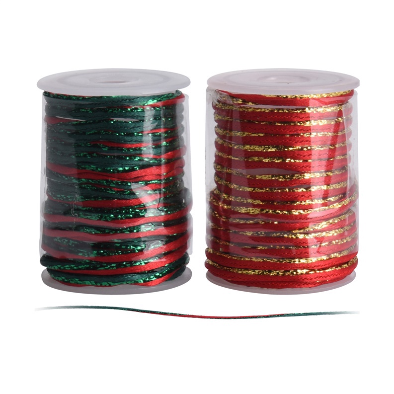 Стрічка декоративна органза 2 м, червона з золотом/бордо (2 кольори в асорт.), XX1852000