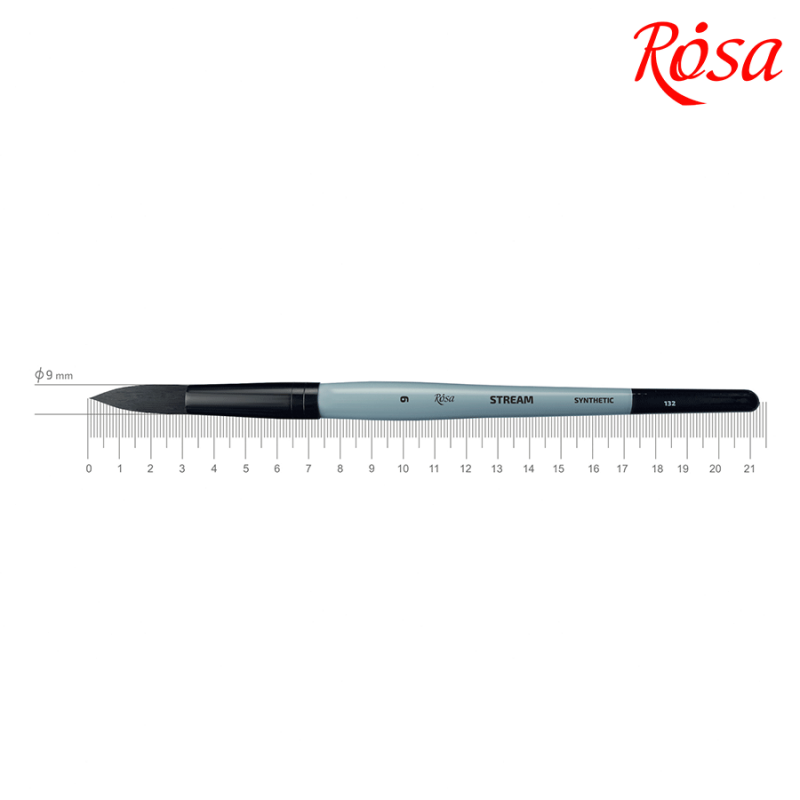 Синтетика круглая STREAM 132 №9, к.р. кисть ROSA