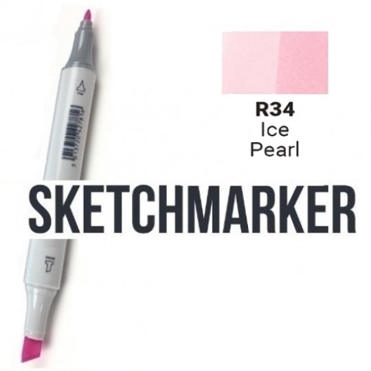 Маркер SKETCHMARKER, 2 пера: долото и тонкое, Ice Pearl - Ледяная жемчужина, SM-R34 3