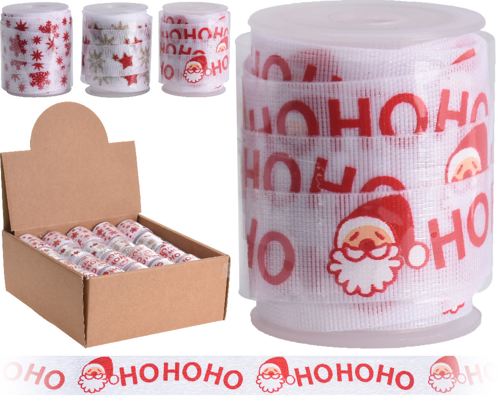 Стрічка декоративна 3 м*1,5 см, біло-червона (3 види в асорт.), XX1852180