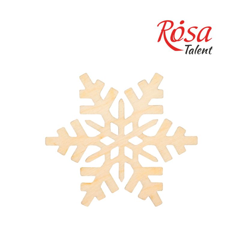 Заготівля Сніжинка 10, фанера, Д:8 см, 1шт, Rosa Talent (4)