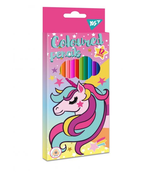 Карандаши YES 12 цв. "Unicorn", 290595