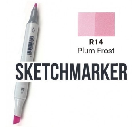 Маркер SKETCHMARKER, 2 пера: долото и тонкое, Plum Frost - Морозная слива, SM-R14 3