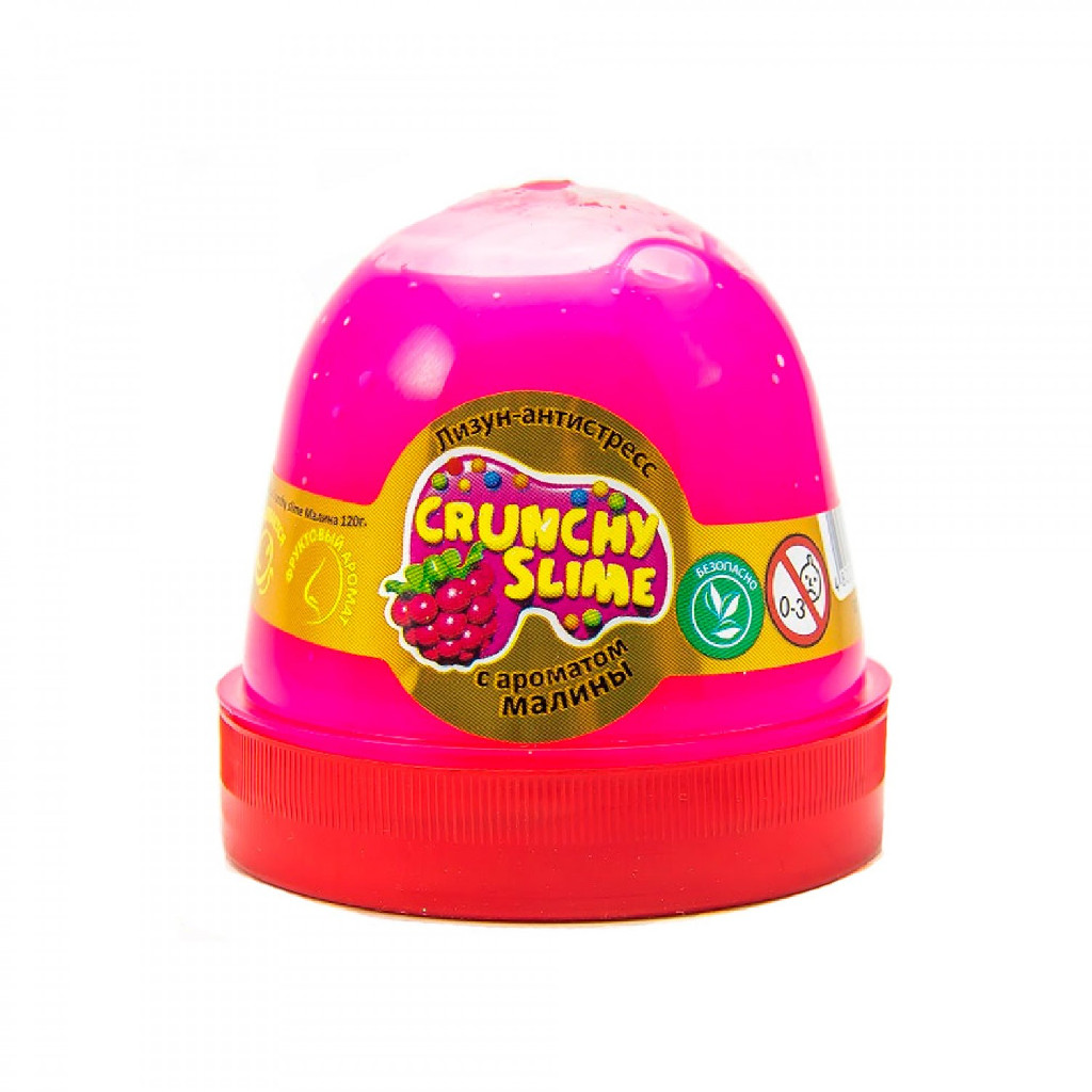 Лізун-антистрес "Mr.Boo" Crunchy slime Малина 120г. -УКР