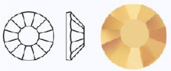 Стразы фольгированные 00030 Aur/497-11-612/CRYSTAL- ss12 (3,0-3,2 мм, 36 шт) M. C. Rose VIVA12