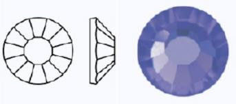 Стрази фольговані 20480/497-11-612/DEEP TANZANITE- ss6 (1,9-2,1 мм, 40 шт.) M.C.Rose VIVA12