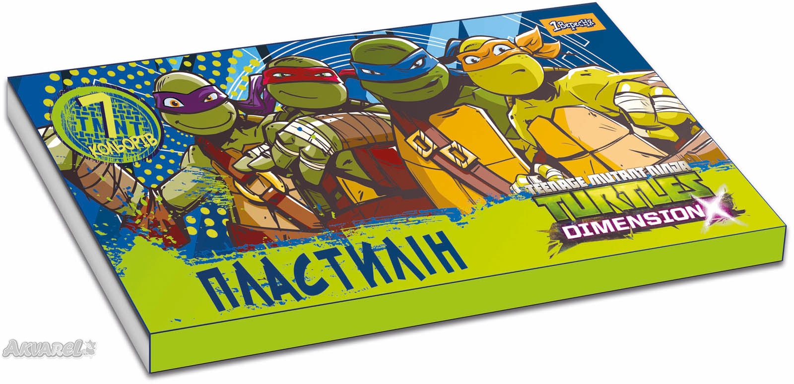 Пластилін 7 кол. "Ninja Turtles", 540372