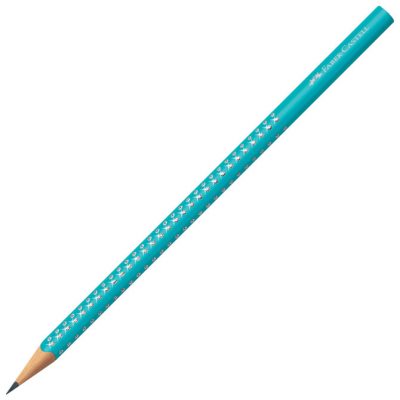Карандаш чернографитный Grip Sparkle, бирюзовый, 118266 Faber-Castell