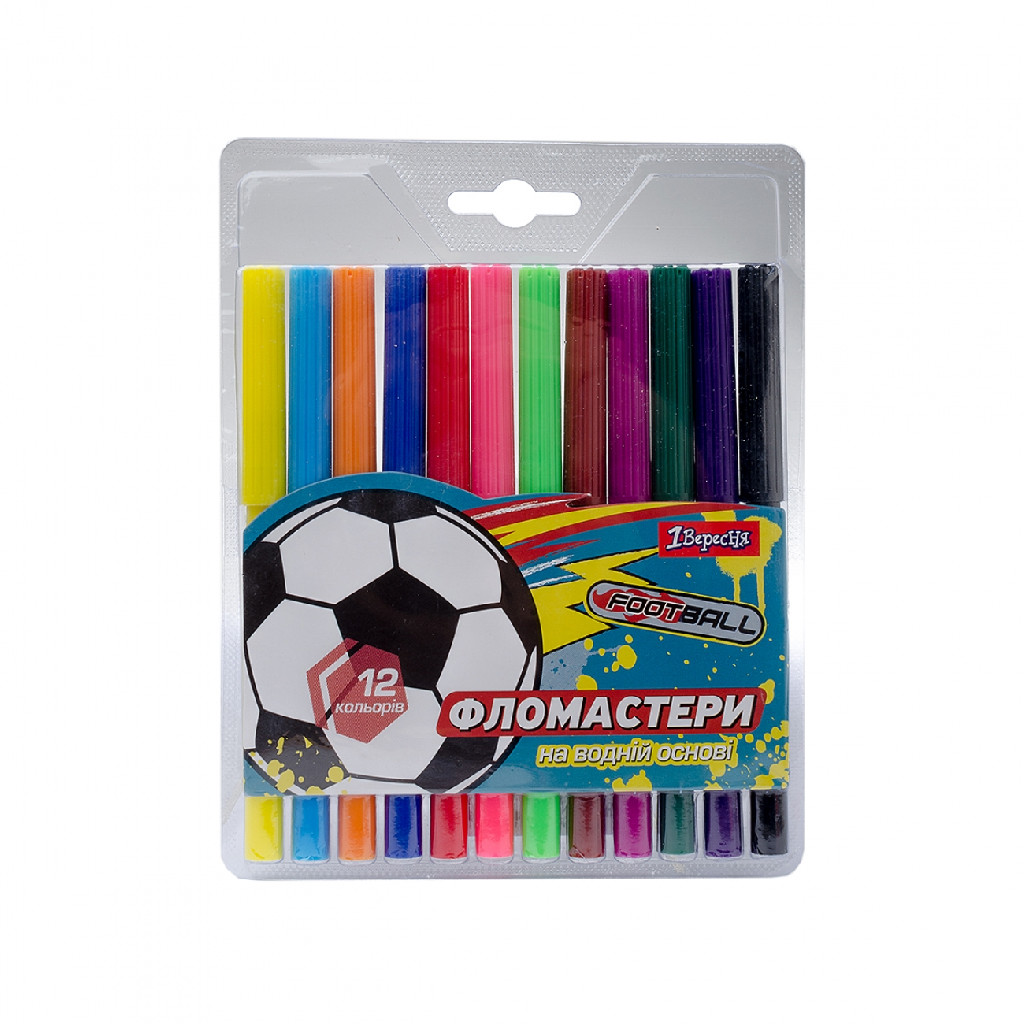Фломастери 12 кол. "Team football", 650407