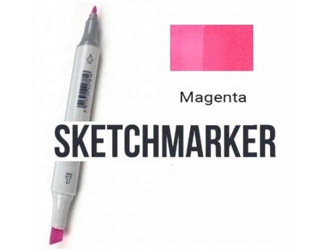 Маркер SKETCHMARKER, 2 пера: долото и тонкое, Magenta - Пурпурный, SM-V132 3