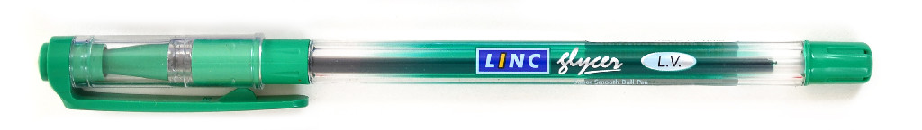 Ручка шарик/масл "Glyser" зелёная 0,7 мм "Linc"