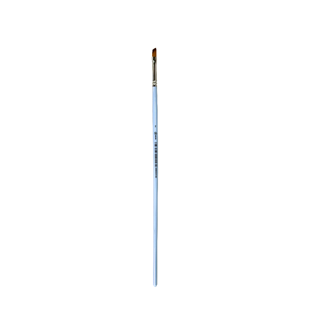 Пензель Синтетика плоска кутова 6604G №2, довга ручка, 6604G2, 99IDEAS