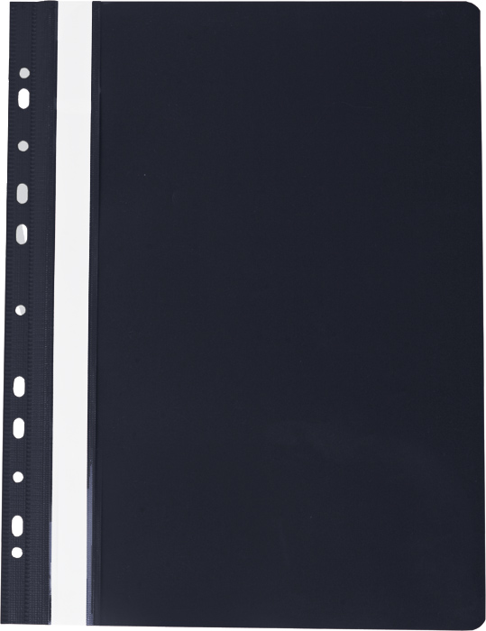 Скоросшиватель А4, перфорация, черный ВМ 3331-01 629