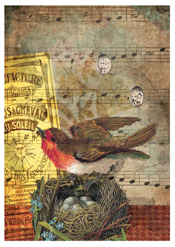 Карта декупажна 34,5*49,5 см, Музика в саду, 20 г/м², DGR 110